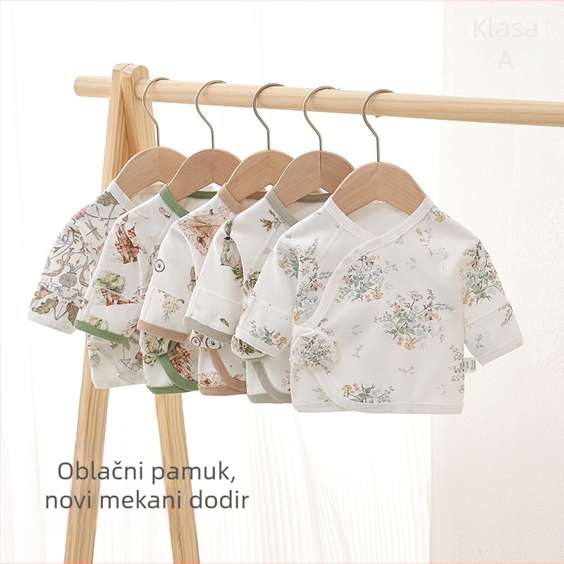 Novorođenče romper od 100% pamuka, svesezonski, dugi rukav, unisex (0-12 mjeseci)