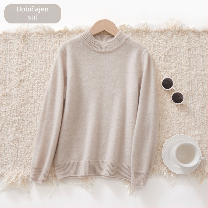 Dječji kašmirski pleteni džemper, debeli, unisex, dugi rukavi