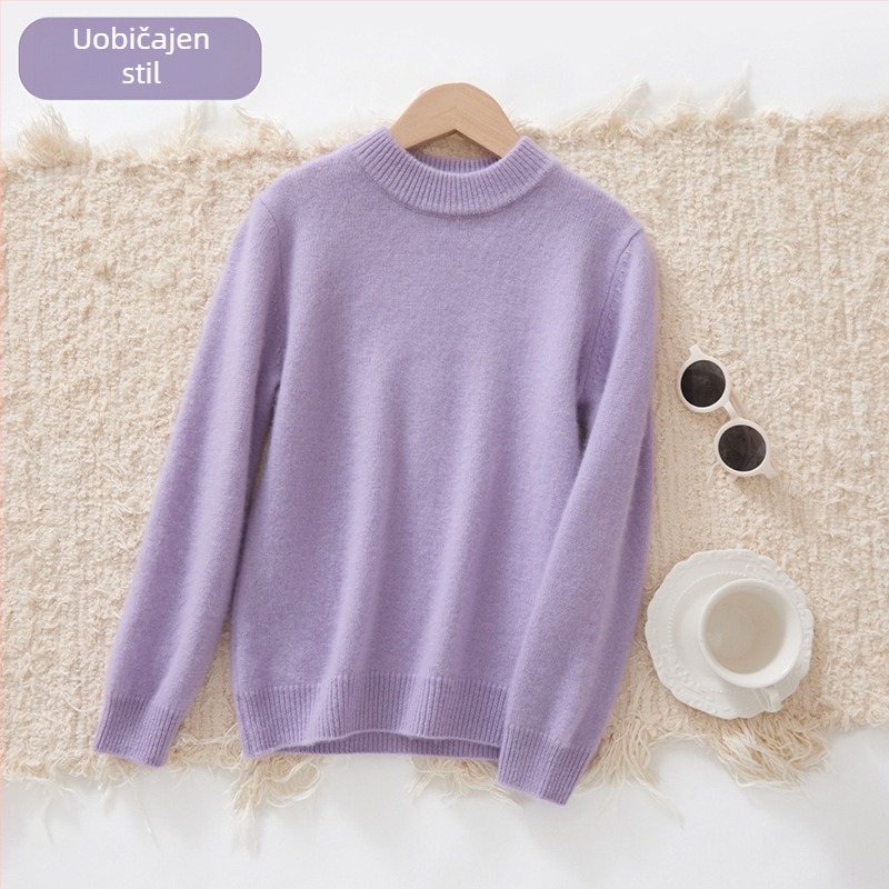 Dječji kašmirski pleteni džemper, debeli, unisex, dugi rukavi