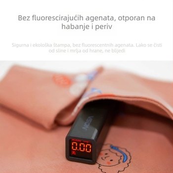 Trokutasti šal za bebe, bambusova vlakna, cartoon uzorak, vodonepropusno i otporno na prljavštinu, za dob 0–6 godina