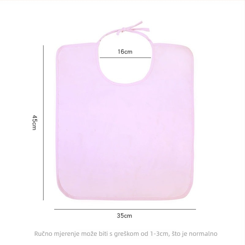 Odrasli bib za jelo, unisex, pamuk, za ležeće pacijente