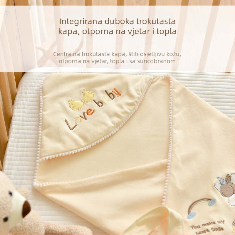 Tip A swaddle deka za novorođenče od 100% pamuka, punilo pamuk, tkanina pamuk, 0,55–1,0 kg, zima