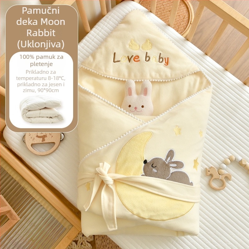 Tip A swaddle deka za novorođenče od 100% pamuka, punilo pamuk, tkanina pamuk, 0,55–1,0 kg, zima