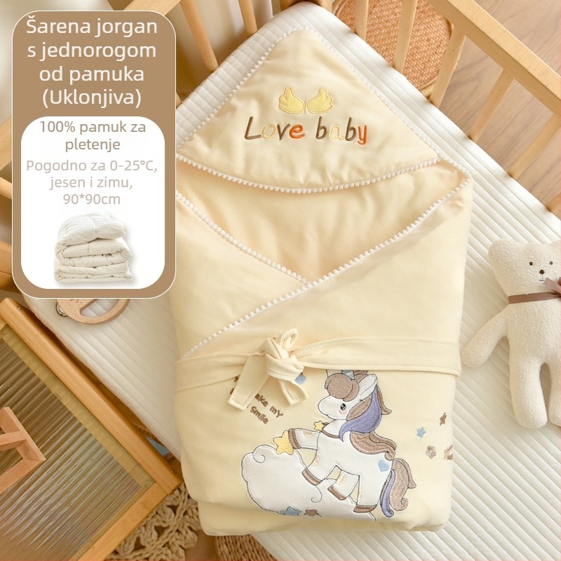 Tip A swaddle deka za novorođenče od 100% pamuka, punilo pamuk, tkanina pamuk, 0,55–1,0 kg, zima