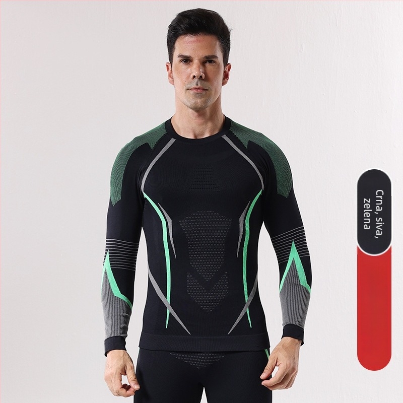 Muški set baze za skijanje s brzim sušenjem – topao, odvodi vlagu, mješovita vlakna, za zimu, jesen i proljeće.