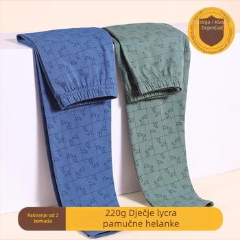 Dječje duge hlače od pamuka za dječake, srednji pojas, 100% pamuk, jesen-zima, za uzrast 3–8 godina