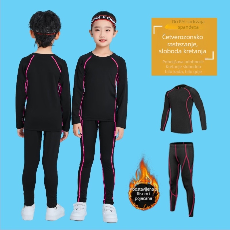 Dječji trening set s brzim sušenjem, unisex, za jesen/zimu, košarka i nogomet