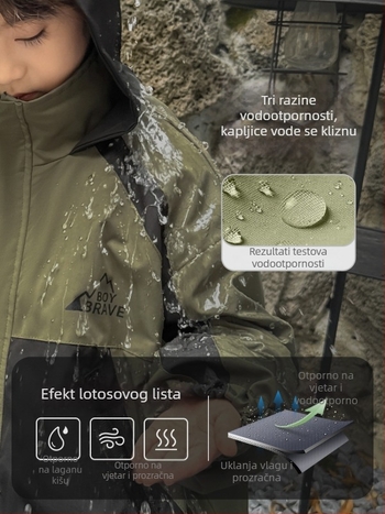 Muška 3-u-1 kamping jakna s odvojivom podstavom, vodootporna 3000mm, 100% poliester, srednje duljine