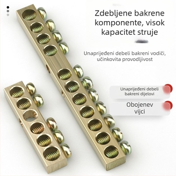 9-položni terminal blok od čistog bakra