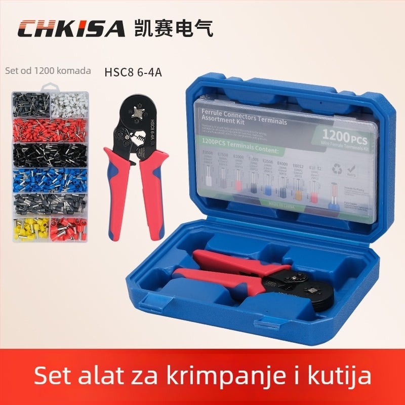 Set klešta za krimpanje za europski cijevni tip terminala, 1200 kom., HSC8 6-4A, CHKISA