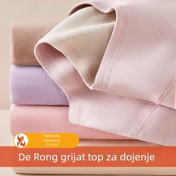 Pulover za dojenje za trudnice i nakon poroda, zimski topli pulover s flecom, dugi rukav, srednja težina materijala (181–200 g/m²)