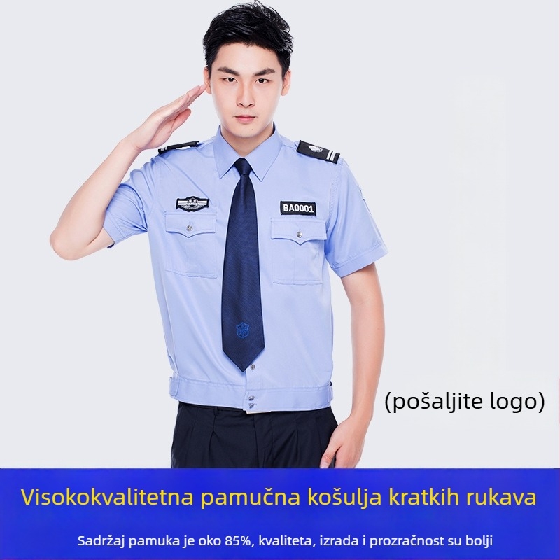 Muška sigurnosna uniforma, košulja kratkih rukava od pamuka visoke gustoće
