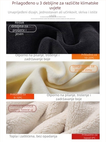 Trudničke hlače za jesen/zimu, flis unutra, široki kroj, udoban, podrška trbuhu, stil 2025