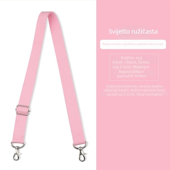 Naramenica za torbicu preko ramena, jednovojna boja, debeli pamučni remen, motiv malog pčelinjeg pojačala, čašica vode, podesiva naramenica, svestran