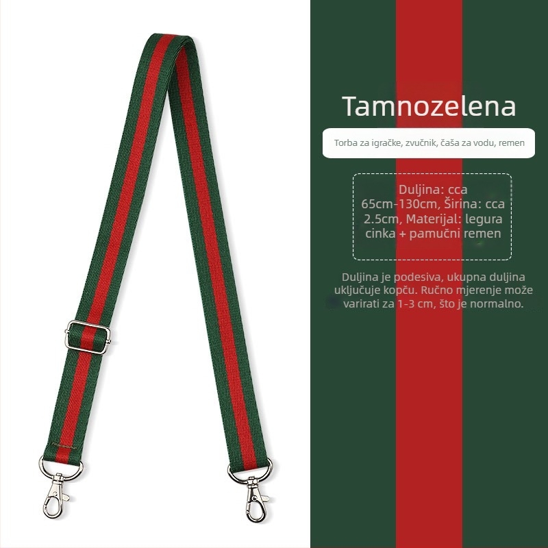 Naramenica za torbicu preko ramena, jednovojna boja, debeli pamučni remen, motiv malog pčelinjeg pojačala, čašica vode, podesiva naramenica, svestran