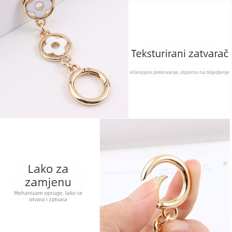 Produžni lanac za naramenicu torbe – metal, cvjetni uzorak, Yu Yi, proljeće 2023
