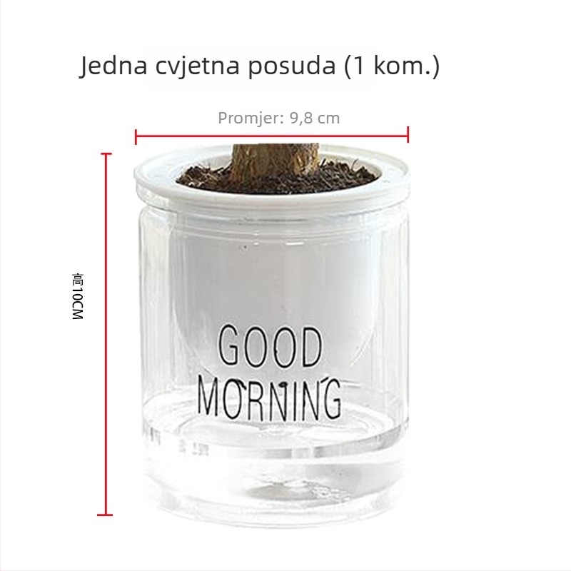 Plastični lonac za cvijeće (stolna uporaba, uredski stil, otporan na koroziju)
