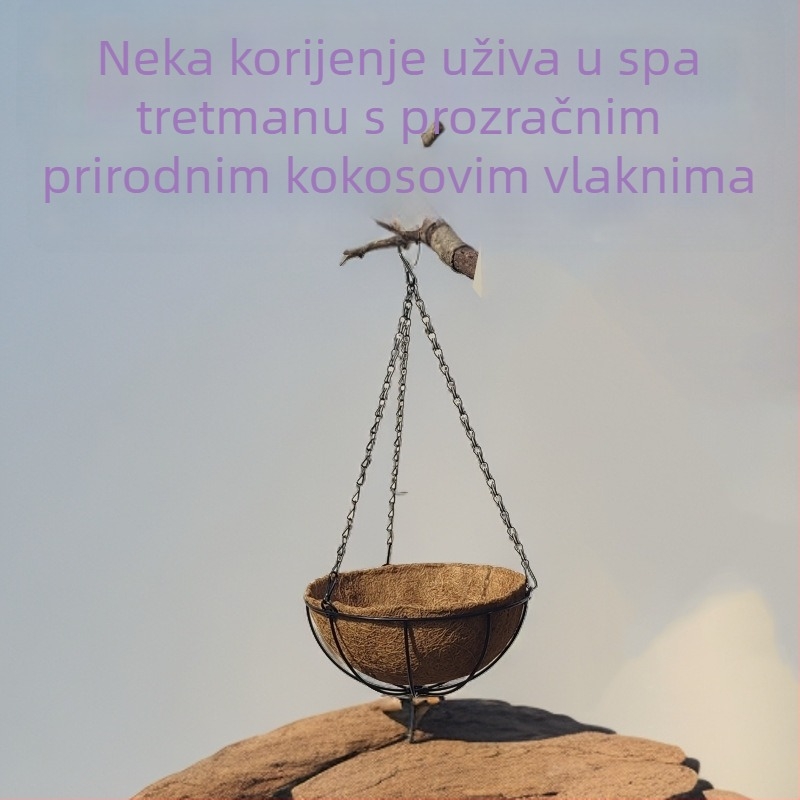 Prozračna viseća saksija od kokosovih vlakana