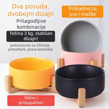 Keramička zdjela za mačke za hranu i piće; pribor za kućne ljubimce; Podrijetlo: Drugo; Pogodno za mačke