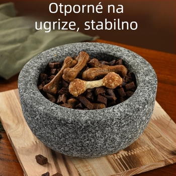Kamenita zdjela za mačke — zdjelica za sporo hranjenje, Stone Food