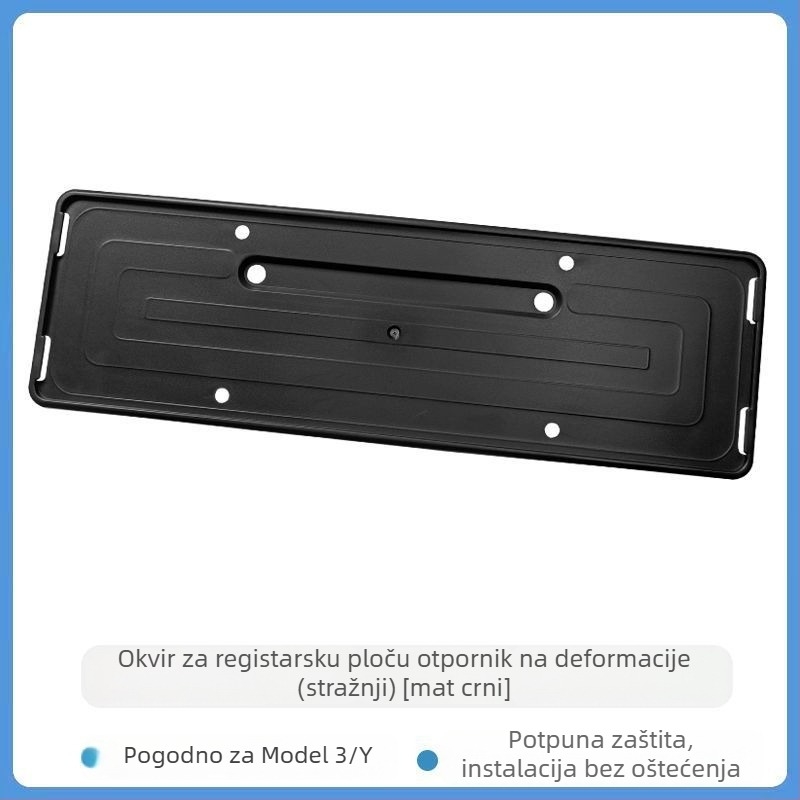 Držač registarske pločice za Tesla Model Y/3 – dekorativni dodatak, Model 09, plastika, Tip: Drugo, Kompatibilno s Tesla