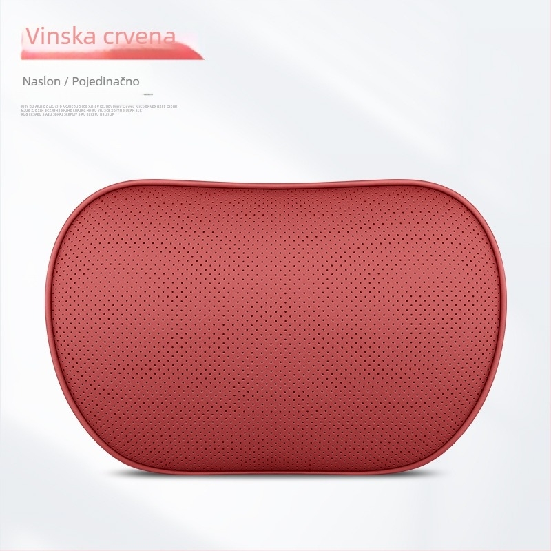 Kožni naslon za glavu i lumbalna jastučica za auto s memorijskom pjenom, univerzalna prilagodba, sve sezone, poslovni stil, vatrootporan materijal
