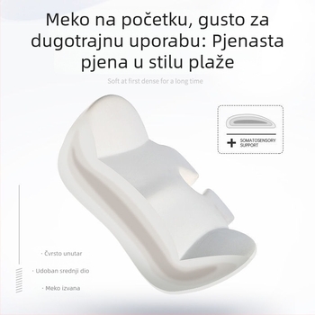 Automobilska jastučnica za glavu i lumbalnu potporu s memorijskom pjenom, jastuk za vrat i ramena, dizajn s ušima zeca