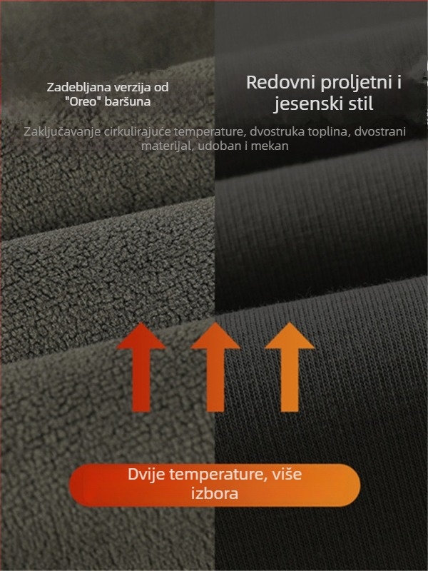 Muške casual hlače plus veličine, s fleeceom, ravni kroj, udobne, dugačke zimske hlače