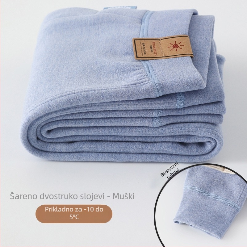 Dječje dvostruko slojevite kašmir tople hlače, jesen-zima, unisex, srednje visokog struka