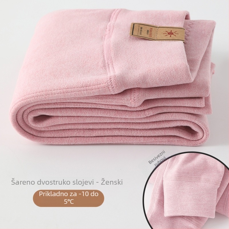 Dječje dvostruko slojevite kašmir tople hlače, jesen-zima, unisex, srednje visokog struka