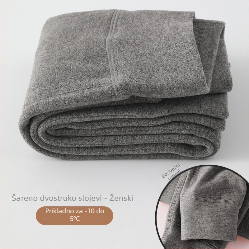 Dječje dvostruko slojevite kašmir tople hlače, jesen-zima, unisex, srednje visokog struka