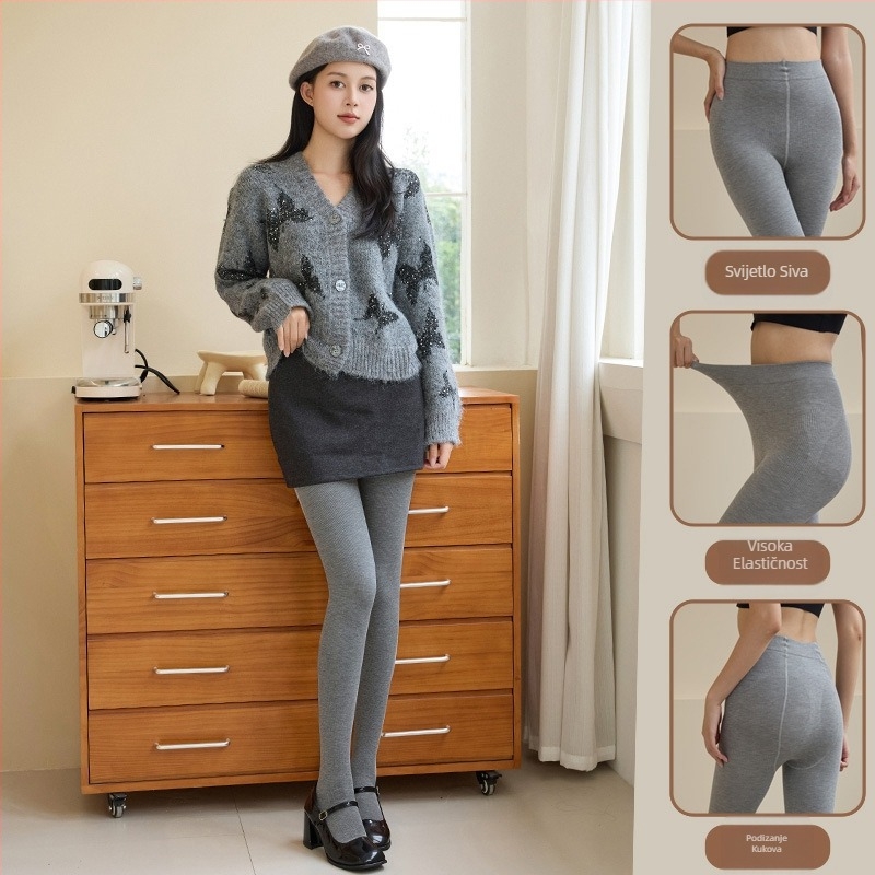 Ženske pamučne legice, debele i tople, 30–50% pamuka, zimska upotreba, oblikovanje siluete