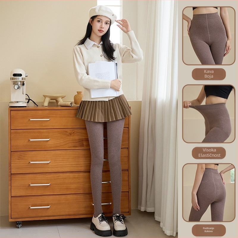 Ženske pamučne legice, debele i tople, 30–50% pamuka, zimska upotreba, oblikovanje siluete