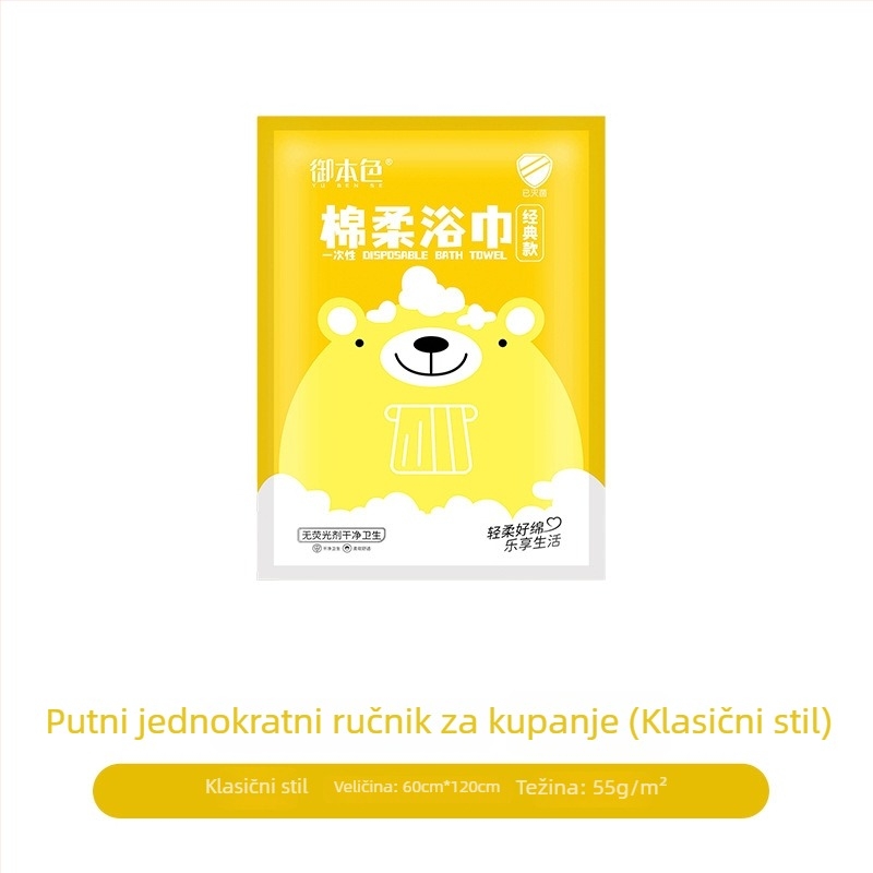 Jednokratni putnički hotelski set posteljine: plahta, navlaka za pokrivač, jastučnica – 4-djelni set; Materijal: netkano vlakno; Marka: Royal Color; Rok trajanja: 360 dana