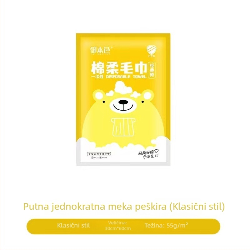 Jednokratni putnički hotelski set posteljine: plahta, navlaka za pokrivač, jastučnica – 4-djelni set; Materijal: netkano vlakno; Marka: Royal Color; Rok trajanja: 360 dana