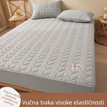 Prekrivač za krevet Unique – poliester, twill tkanina, reaktivni tisak i bojanje, jednofarbni uzorak