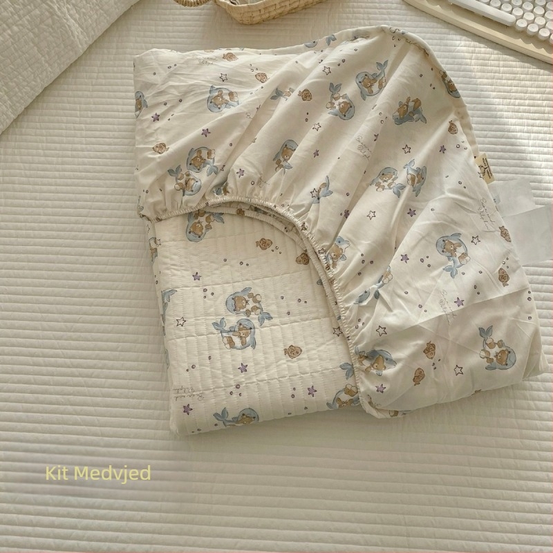 Korejskog stila, 100% pamuk, quilted, 360° potpuno pokrivajuća navlaka za madrac, zaštita od prašine