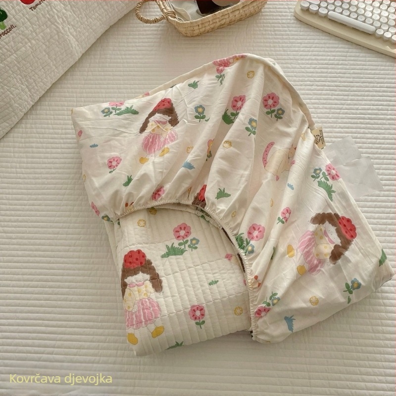 Korejskog stila, 100% pamuk, quilted, 360° potpuno pokrivajuća navlaka za madrac, zaštita od prašine