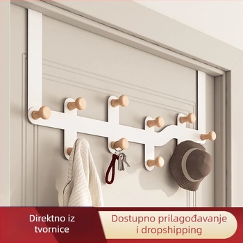 Željezni stalak za vrata s više redova, vješanje iza vrata, nosivost 10 kg, moderni minimalistički stil