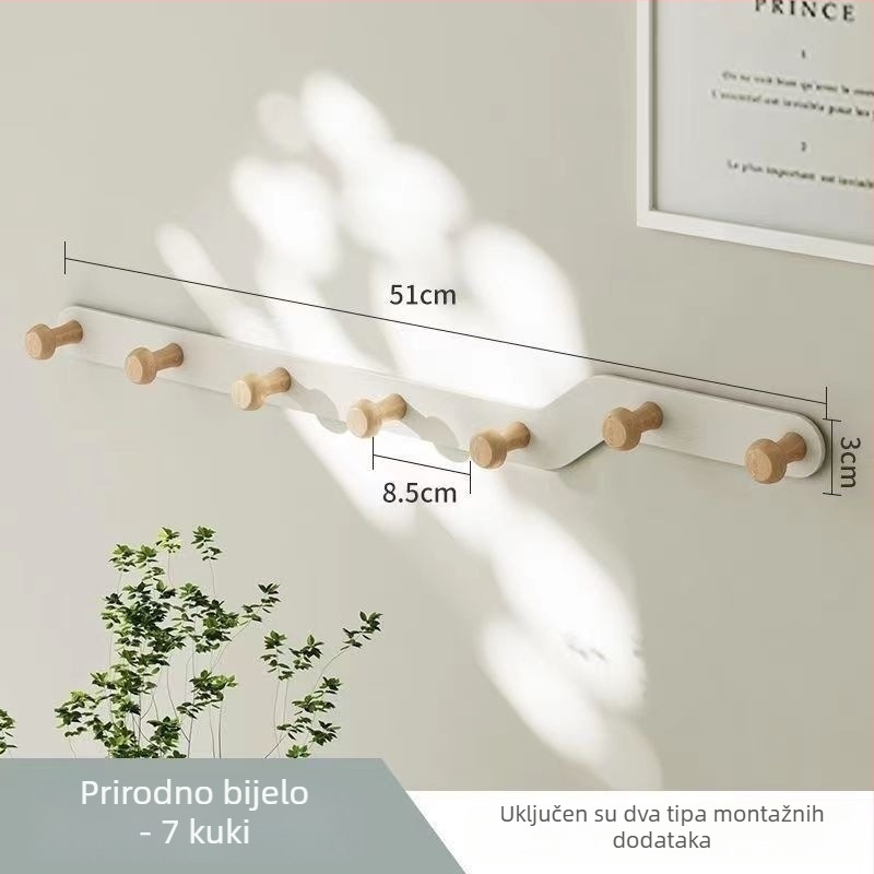 Željezni stalak za vrata s više redova, vješanje iza vrata, nosivost 10 kg, moderni minimalistički stil