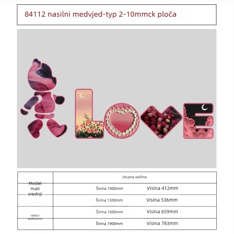 PVC naljepnice za zid – 5+ komada, dekorativne 3D moderne minimalističke zidne naljepnice