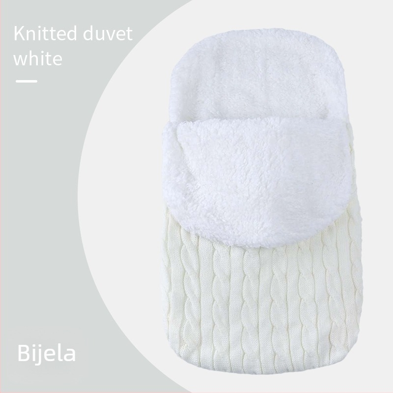 Trosezonska bebi vreća za spavanje za kolica, tkanina quilt: poliester-pamuk, podstava koralni velur, dizajn anti-kick