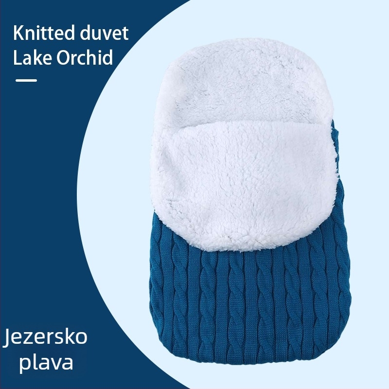 Trosezonska bebi vreća za spavanje za kolica, tkanina quilt: poliester-pamuk, podstava koralni velur, dizajn anti-kick