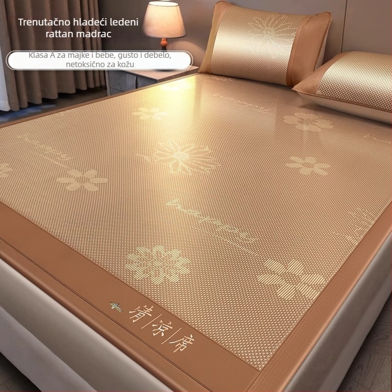 Set prostirki od ice silk i ratan, sklopiv, moderni minimalistički stil