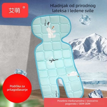 Aimeng Jastuk za kolica za bebe – prozračni laneni materijal, za djecu 0–1 godina, hlađenje