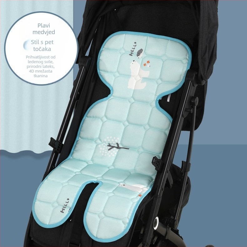 Aimeng Jastuk za kolica za bebe – prozračni laneni materijal, za djecu 0–1 godina, hlađenje