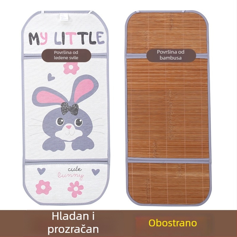 Chladi podmetač za dječja kolica – prozračni Ice Silk sloj, bambusova vlakna, za dijete 1–2 godine, prostirka za bebu