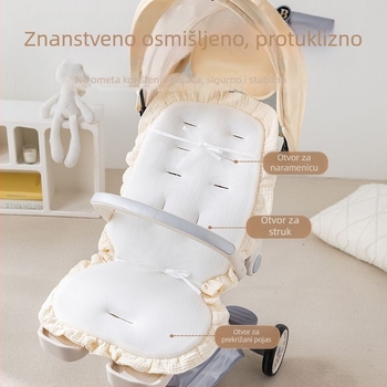 Jastučić za kolica s čipkastim uzorkom – pamukasti jastuk za bebu, sve sezone