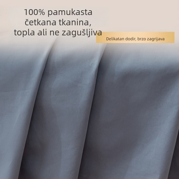 Par jastučnica od brušenog pamuka 100%, kvilirano tkanje, 40S tkanina, reaktivno bojanje, moderni minimalistički stil