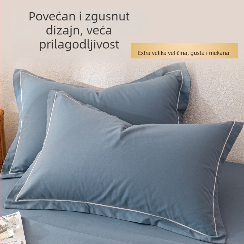 Par jastučnica od brušenog pamuka 100%, kvilirano tkanje, 40S tkanina, reaktivno bojanje, moderni minimalistički stil